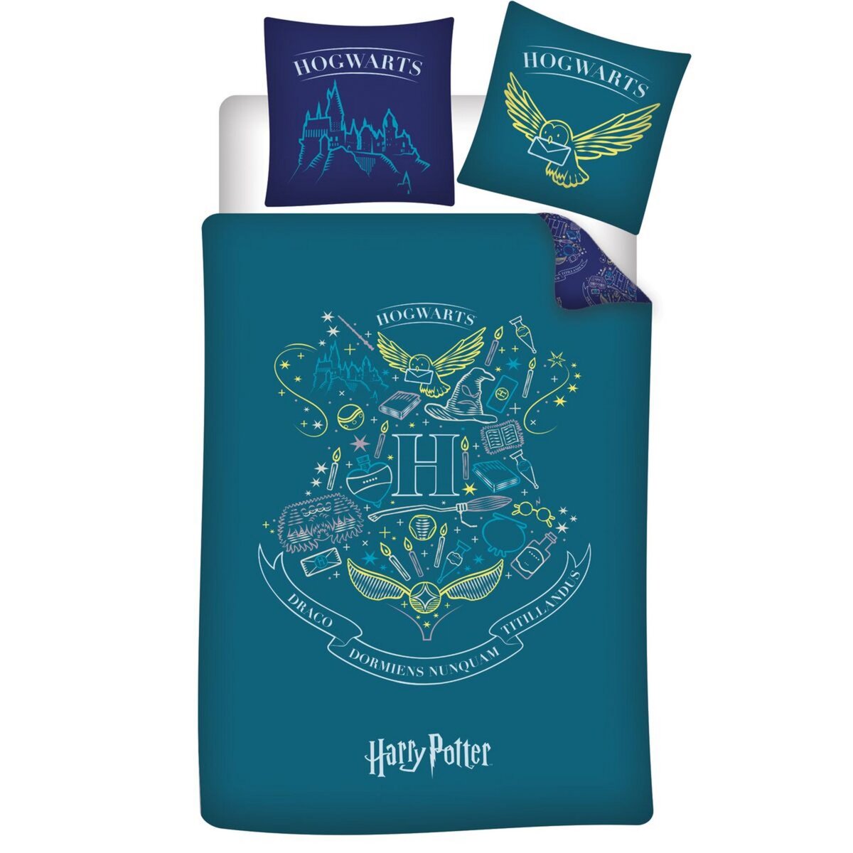 Warner Parure housse de couette enfant microfibre HARRY POTTER