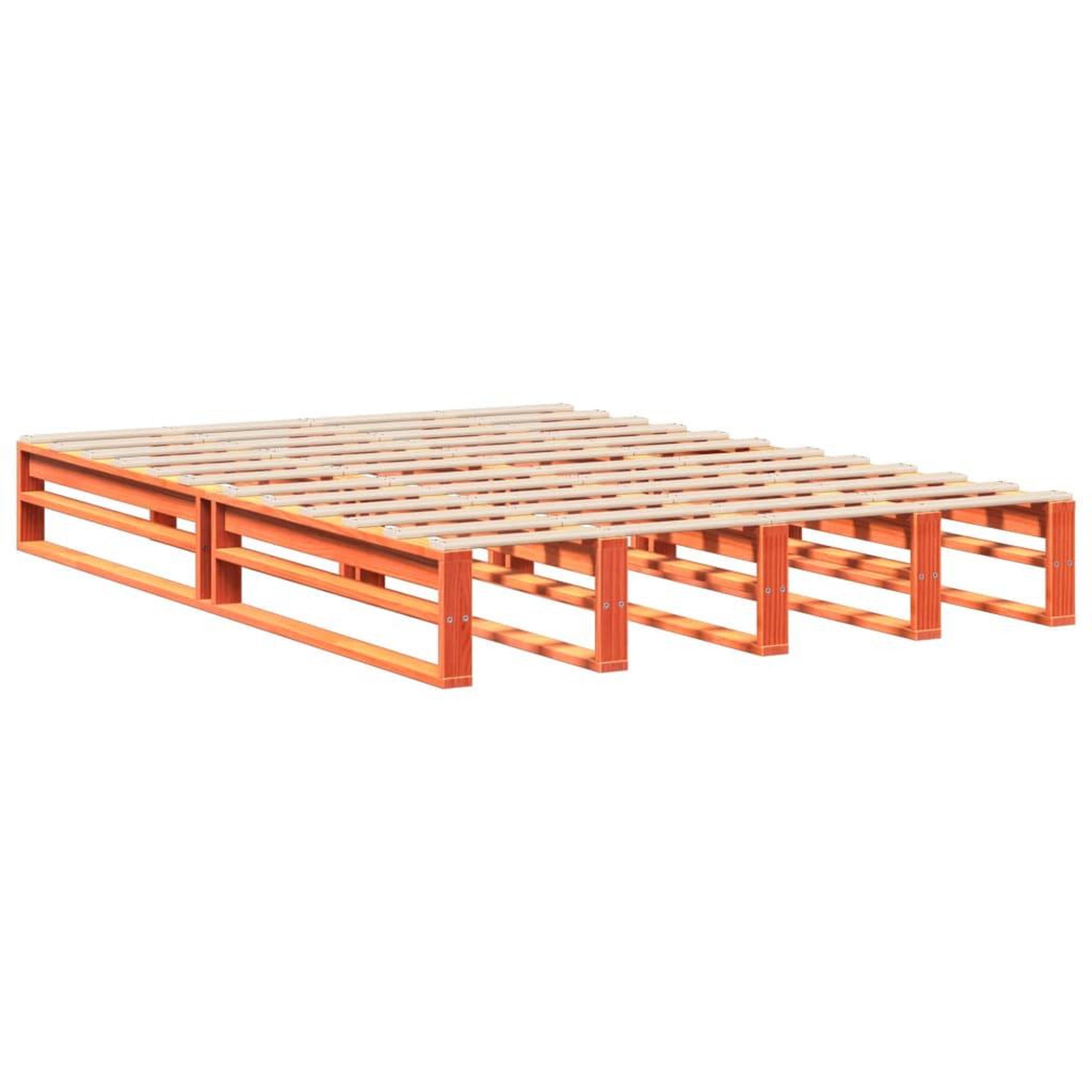 Voir la diapositive 3 : VIDAXL Cadre de lit sans matelas cire marron 120x190cm bois pin massif