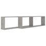 Voir la diapositive 4 : VIDAXL Etageres cube murales 2 pcs gris beton bois d'ingenierie