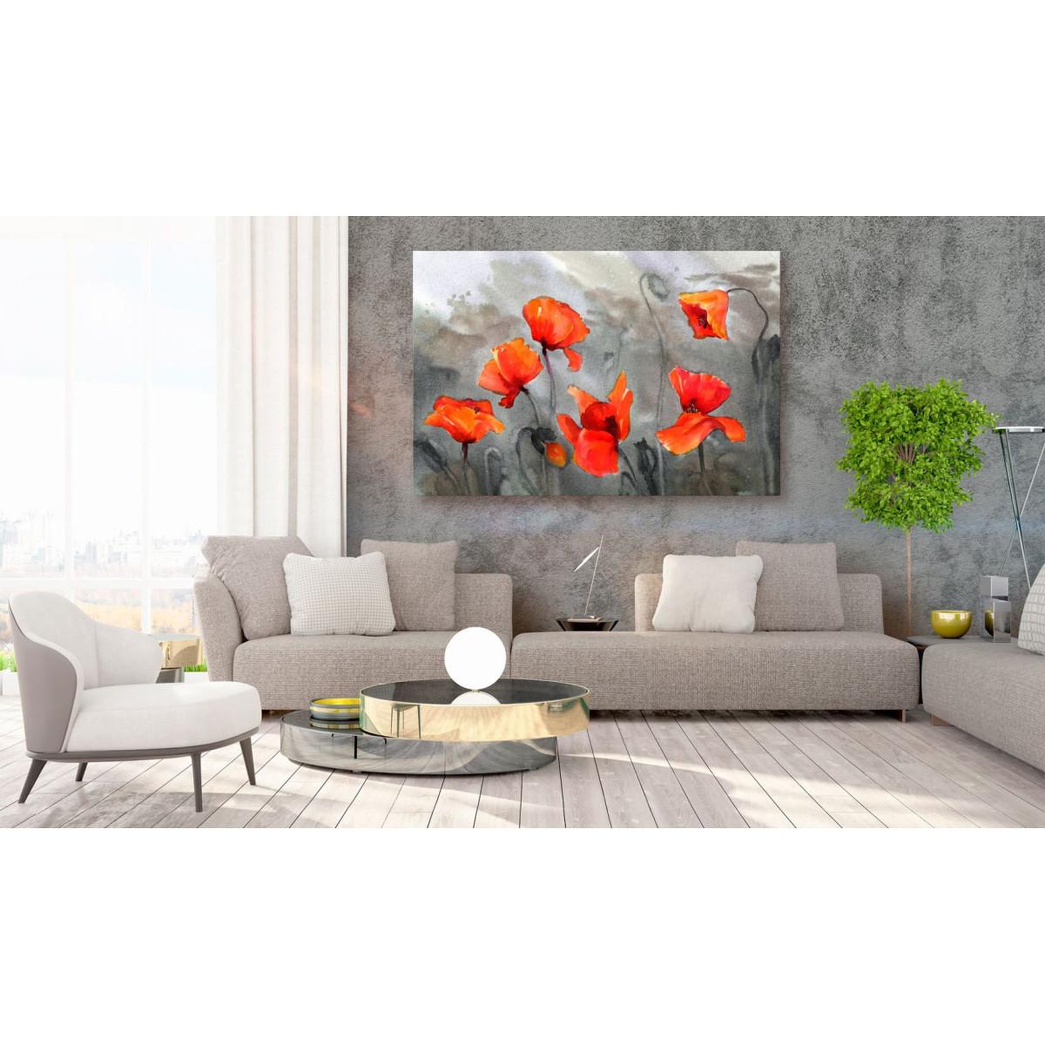 Voir la diapositive 2 : Paris Prix Tableau Imprimé  Poppies Watercolour