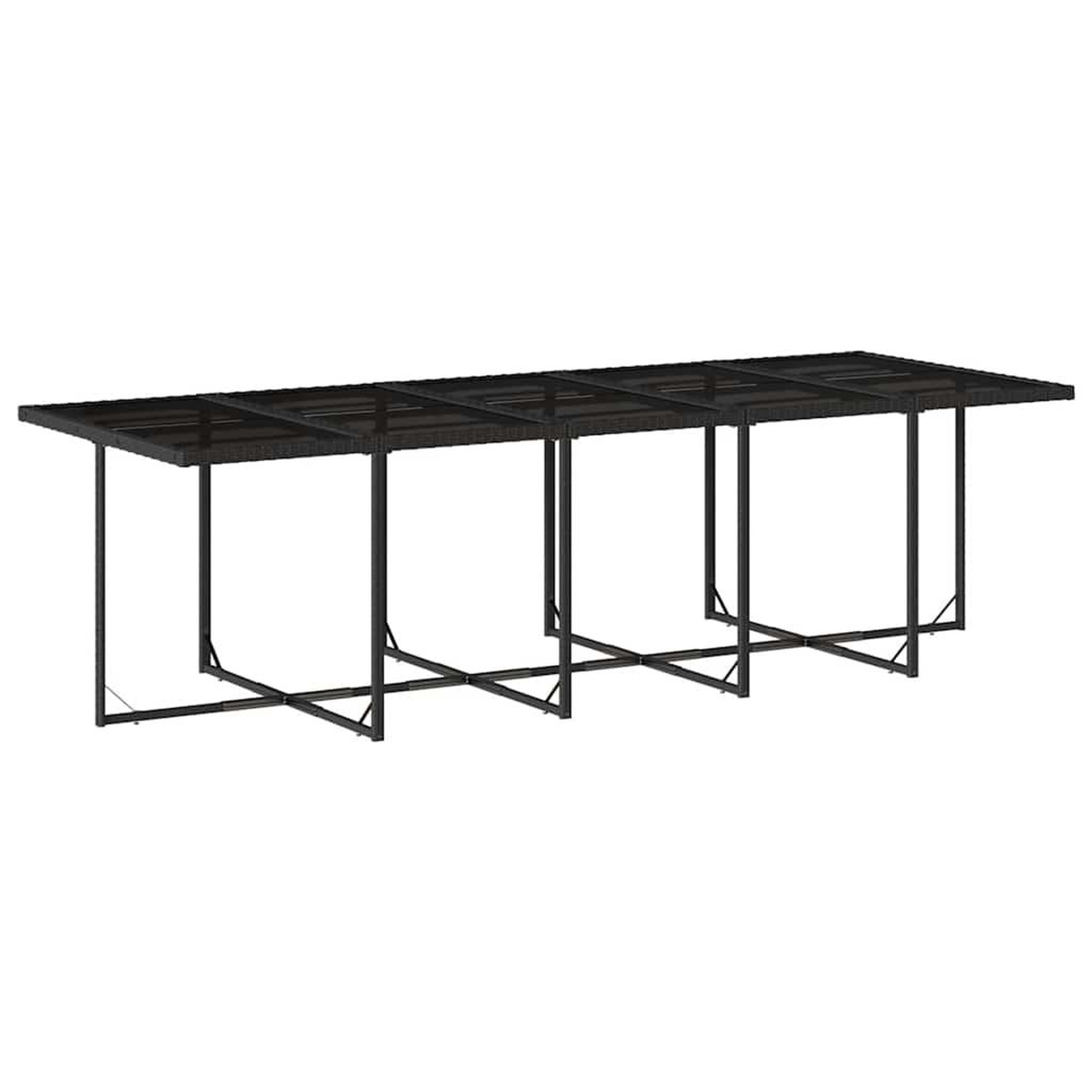 Voir la diapositive 3 : VIDAXL Ensemble a manger de jardin 15 pcs coussins noir resine tressee