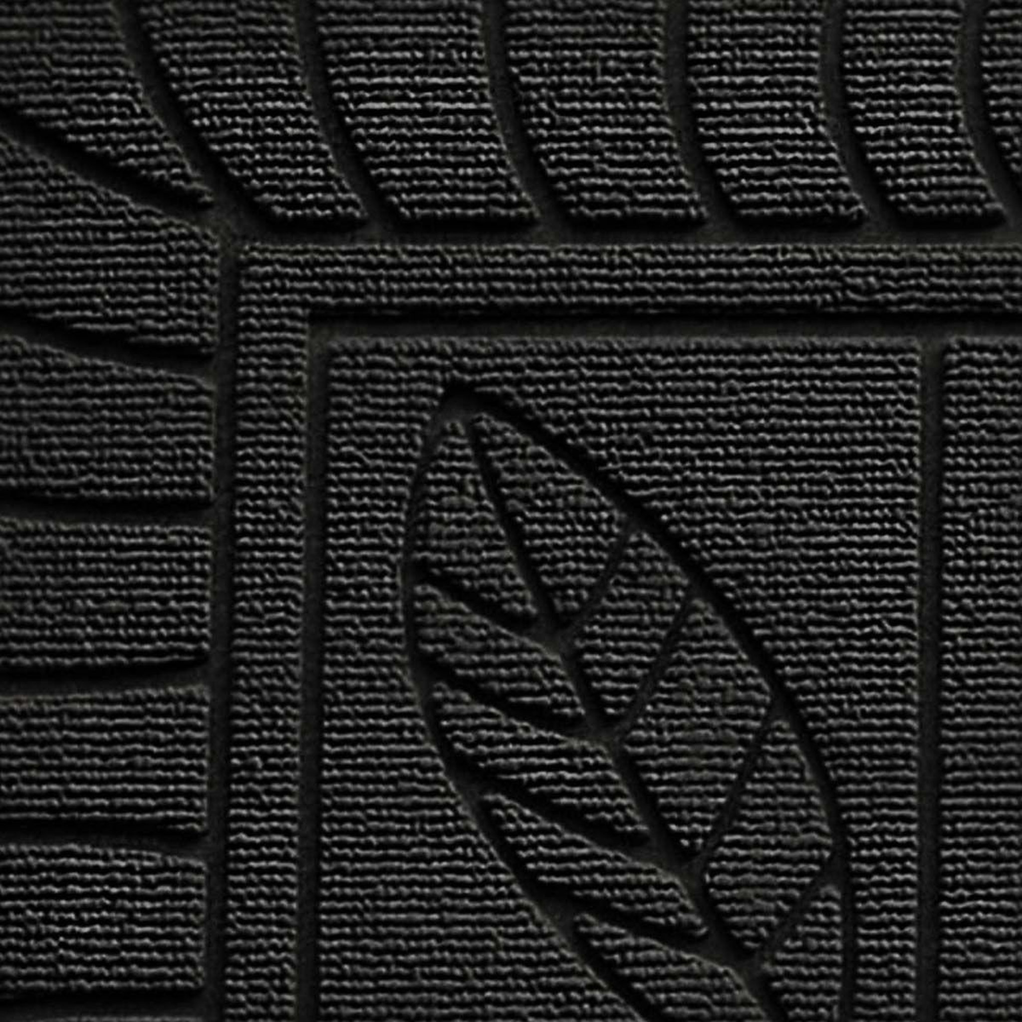 Voir la diapositive 2 : Douceur d'Intérieur Tapis d'Entrée  Feuilles  45x75cm Noir