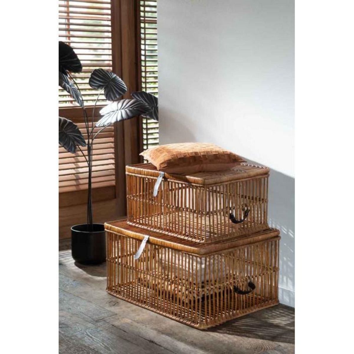 Paris Prix Décoration pour Plante  Métal  140cm Marron Foncé