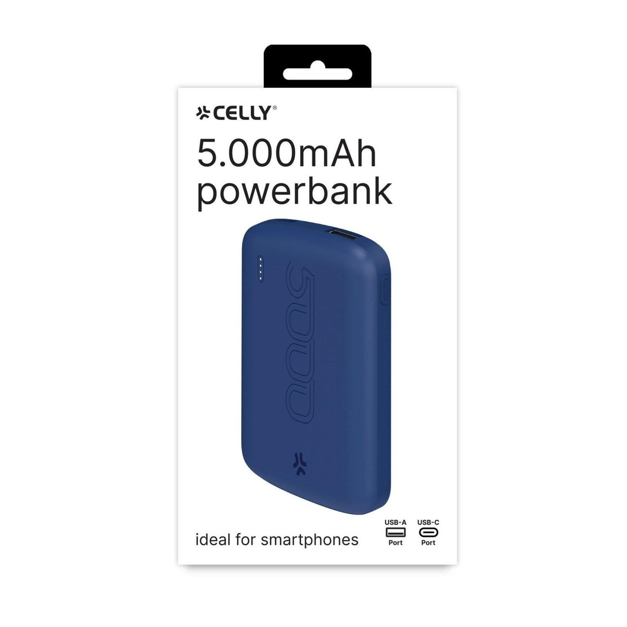 Voir la diapositive 3 : CELLY Celly PBE5000EVOBL banque d'alimentation électrique Lithium 5000 mAh Bleu