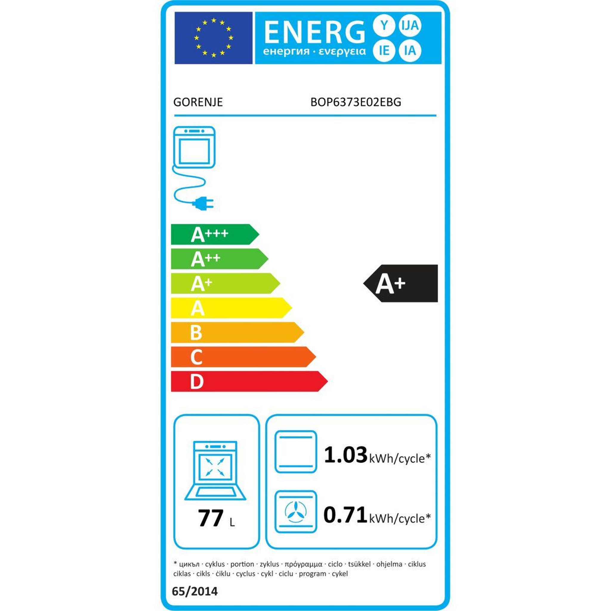 Voir la diapositive 6 : GORENJE Four encastrable bop6373e02ebg