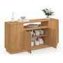 Voir la diapositive 4 : ID MARKET Buffet 160 cm SERENA 4 portes avec niche centrale effet bois