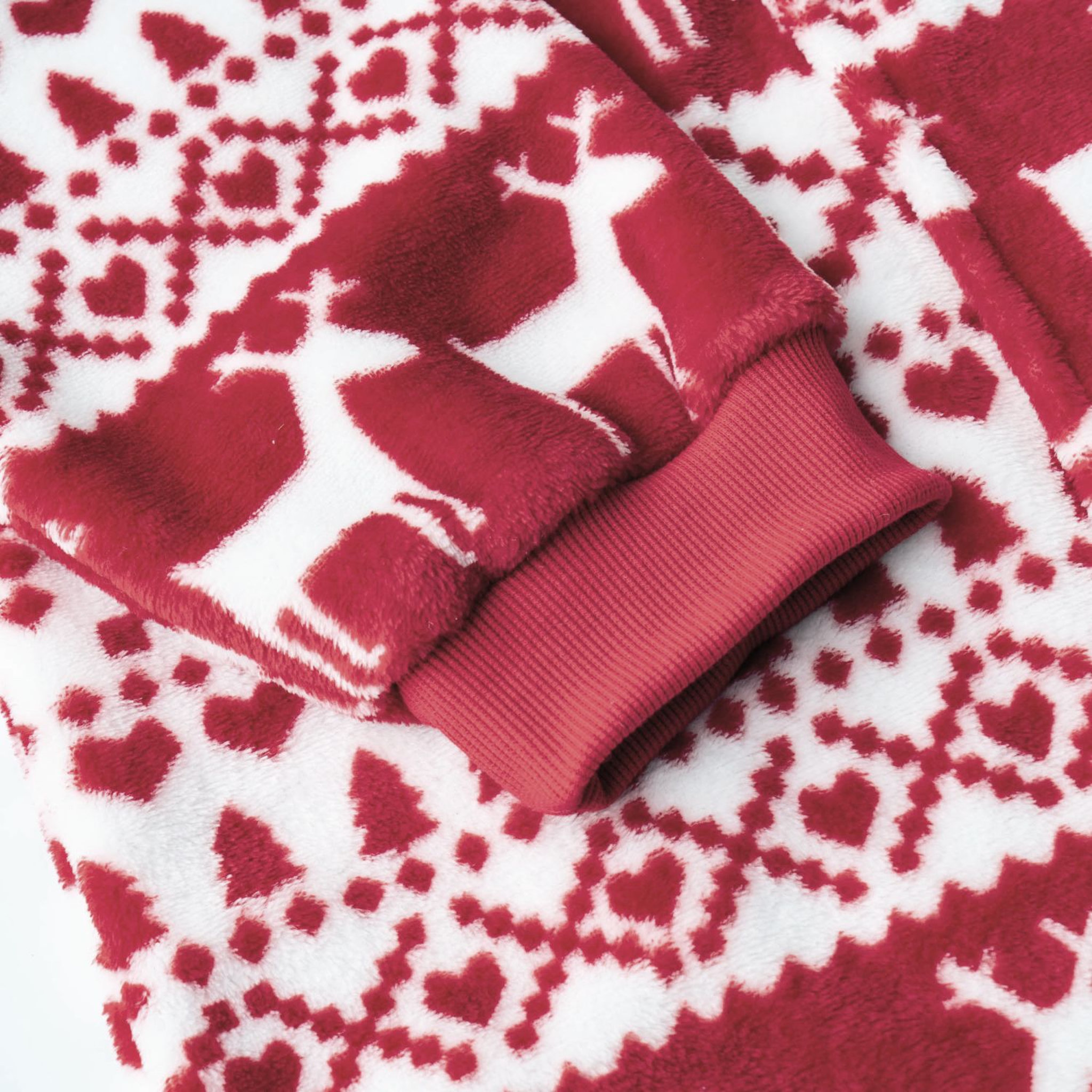 Voir la diapositive 4 : ACTUEL Poncho junior double face flanelle/sherpa imprimé carreaux 