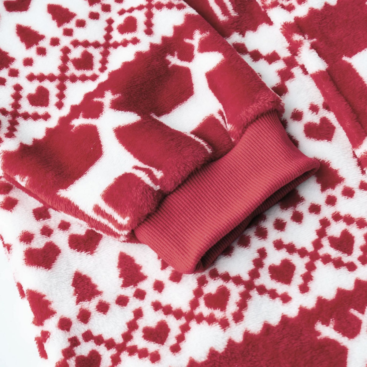 ACTUEL Poncho junior double face flanelle/sherpa imprimé carreaux 