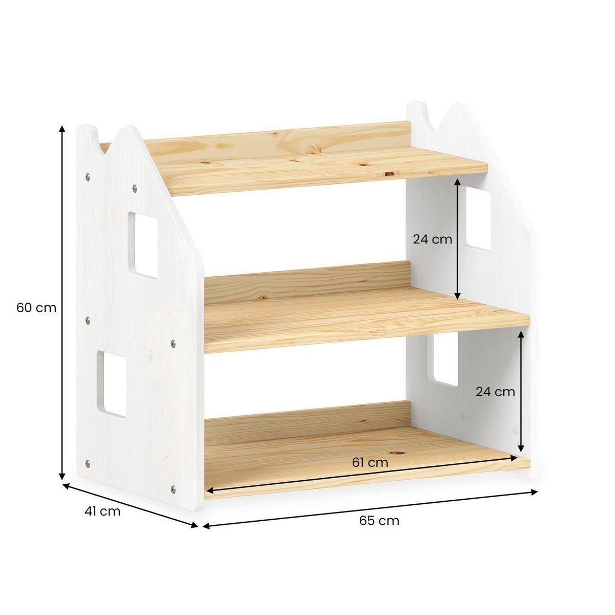 IDIMEX Étagère enfant YASMIN en pin laqué