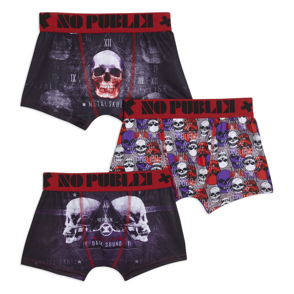 NO PUBLIK Lot de 3 boxers fantaisie garçon