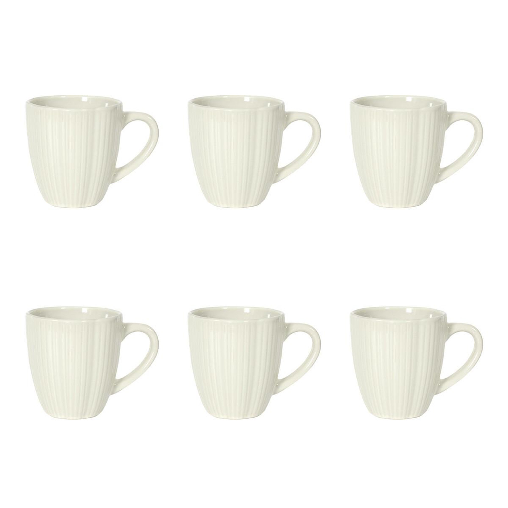 The Home Deco Factory Lot de 6 mugs  calista  33cl écru