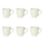 Paris Prix Lot de 6 Mugs  Calista  33cl Écru
