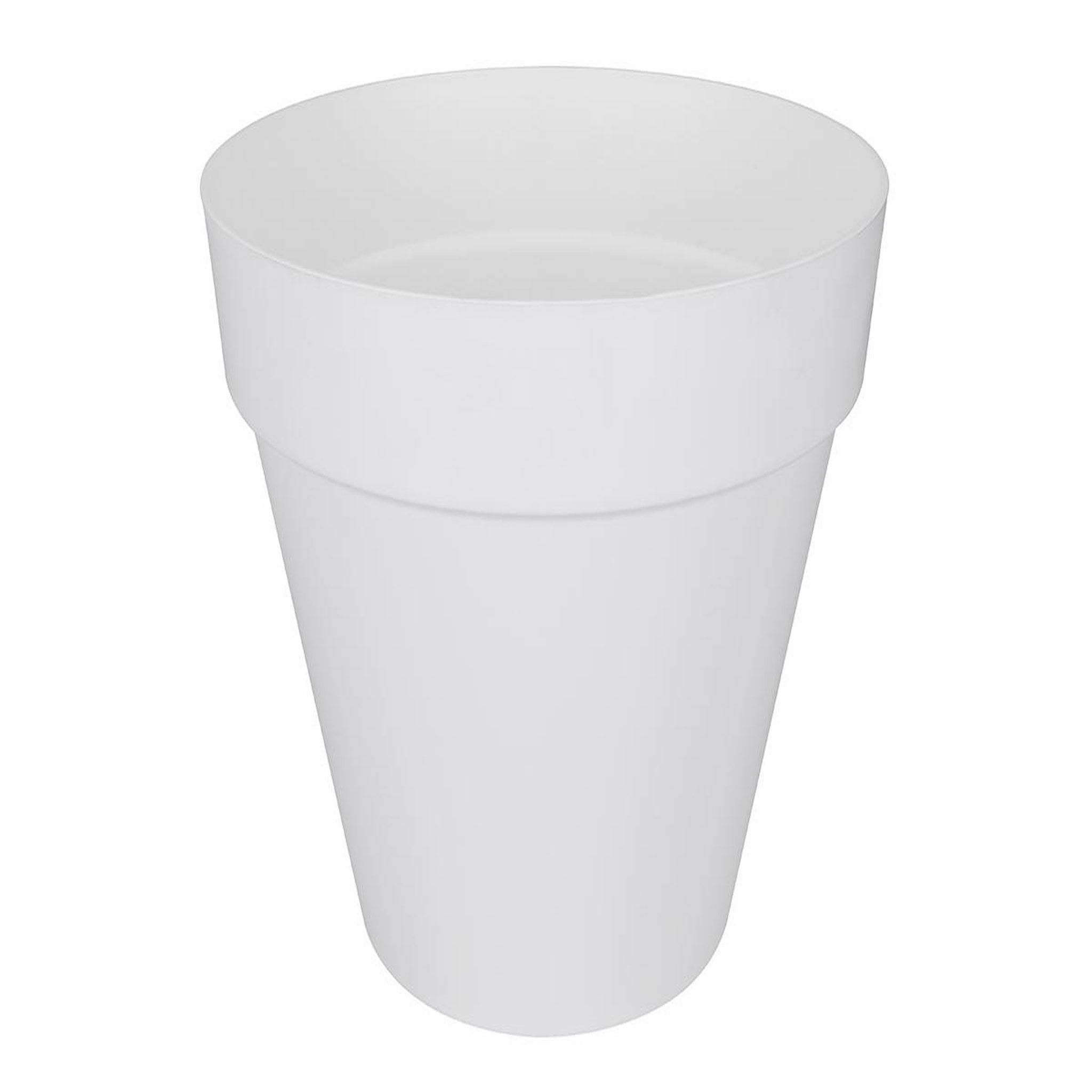 ELHO Pot de fleurs rond Loft Urban avec roues Ø 50 x H.44 cm - Blanc
