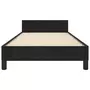 VIDAXL Cadre de lit avec tete de lit Noir 90x200 cm Velours