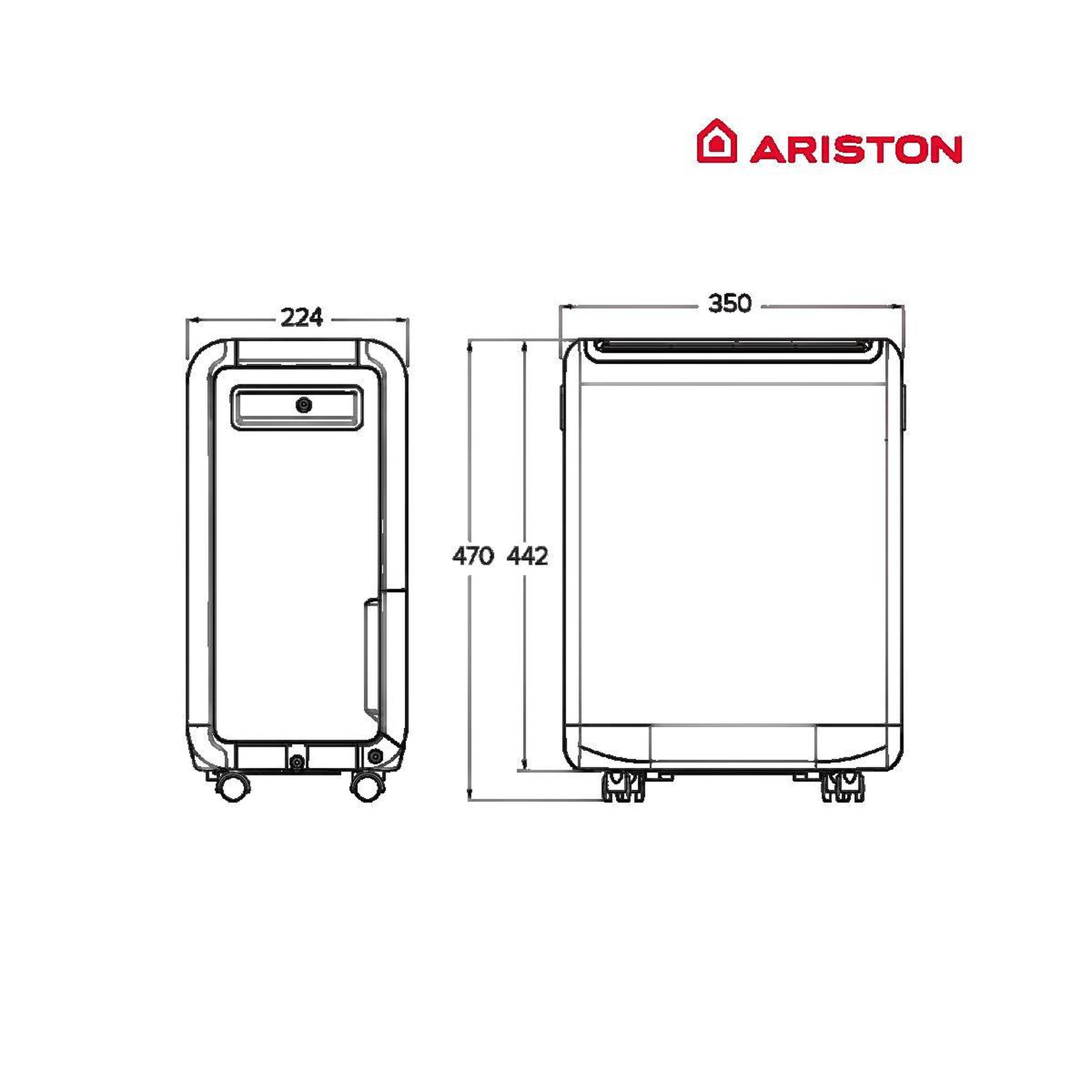 Voir la diapositive 3 : Ariston Déshumidificateur Ariston Deos Evo 12 Capacite 12L/Jour