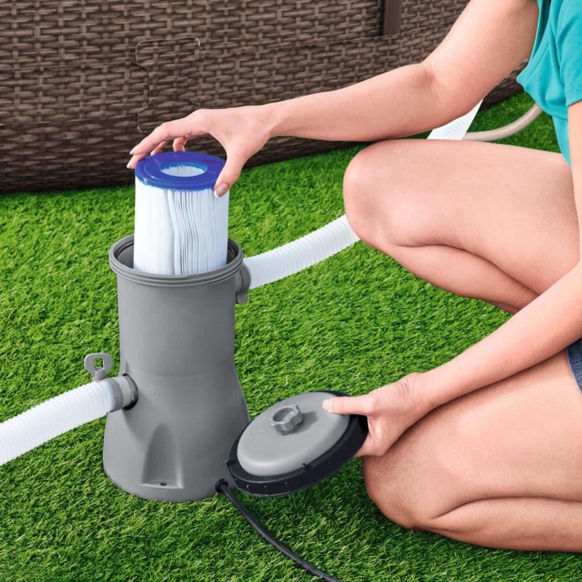 BESTWAY Bestway Pompe de filtration de piscine Flowclear 3028 L/h