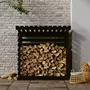 VIDAXL Support pour bois de chauffage Noir 108x73x108 cm Bois de pin