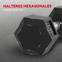 Voir la diapositive 4 : HOMCOM Lot de 2 haltères courtes hexagonales - ensemble d'haltères courtes - total 8 Kg - métal caoutchouc noir