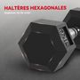 Voir la diapositive 4 : HOMCOM Lot de 2 haltères courtes hexagonales - ensemble d'haltères courtes - total 8 Kg - métal caoutchouc noir