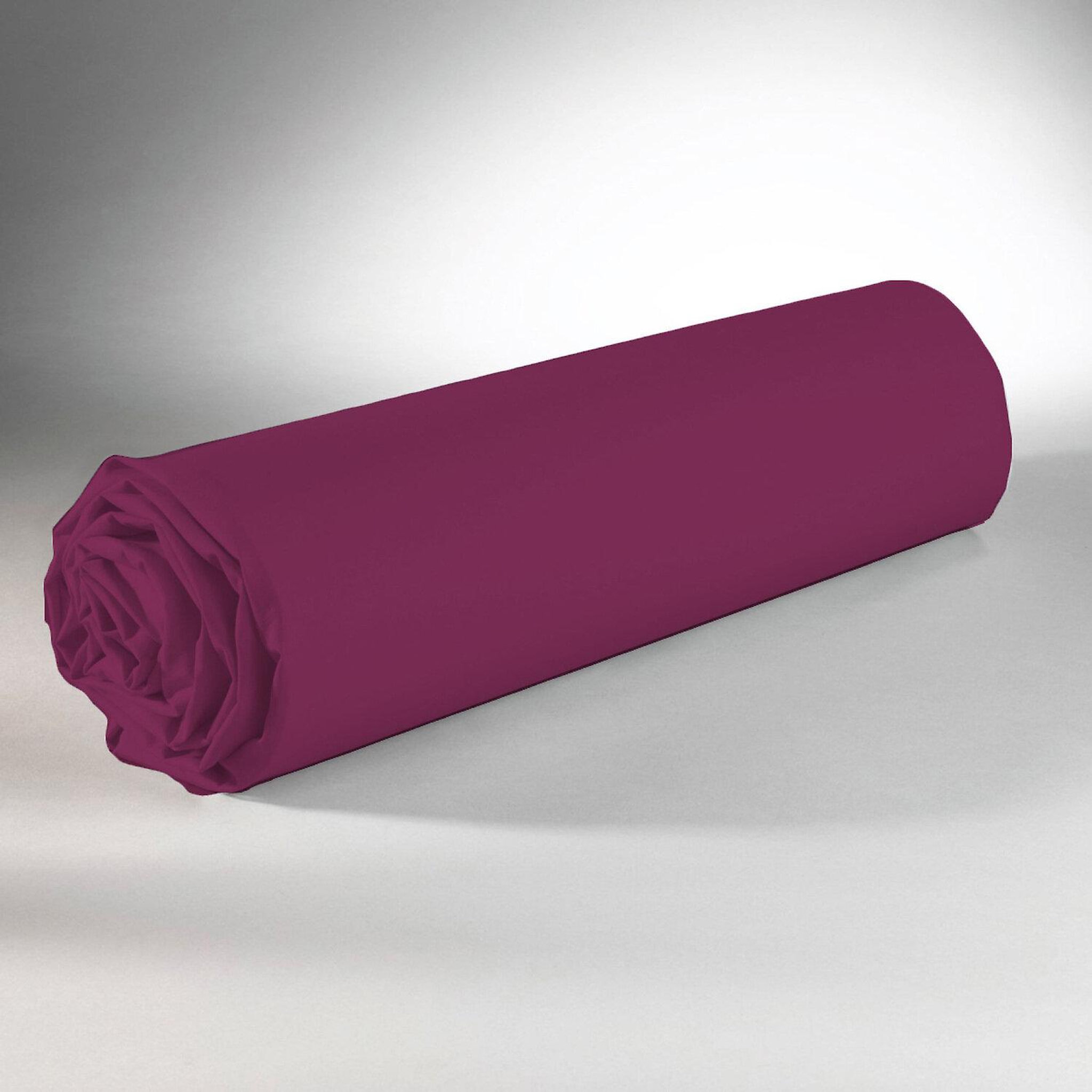 Voir la diapositive 3 : Home collection Drap housse 90x190cm bonnet:25cm 100%coton jus de myrtille