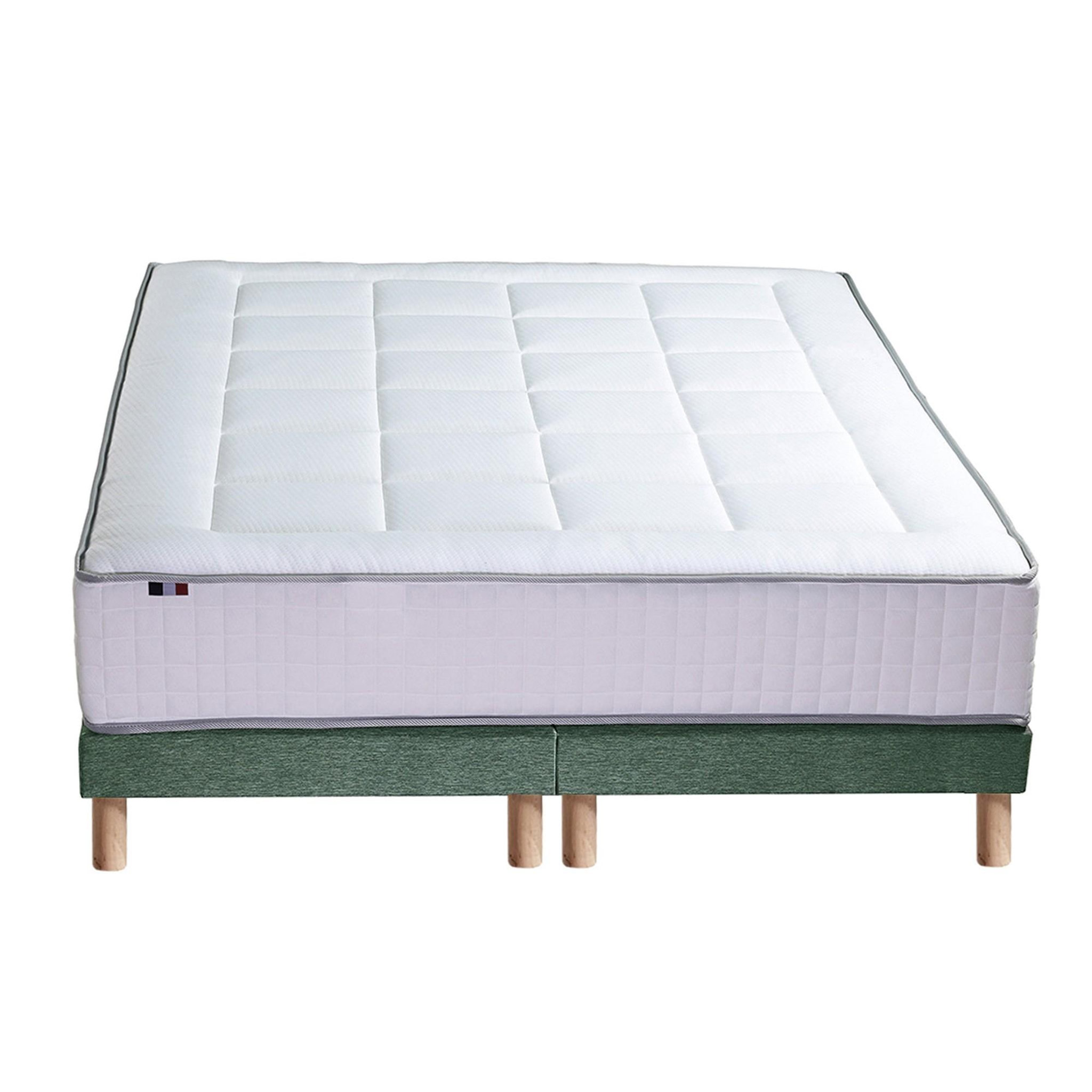 Voir la diapositive 5 : IDLITERIE Ensemble matelas Ressorts 7 zones H28cm + sommier PALACIO 2 FABRICATION FRANCAISE