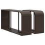Voir la diapositive 2 : VIDAXL Etageres de rangement 2 pcs marron resine tressee