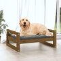 Voir la diapositive 3 : VIDAXL Lit pour chien Marron miel 75,5x55,5x28 cm Bois de pin solide