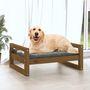 Voir la diapositive 3 : VIDAXL Lit pour chien Marron miel 75,5x55,5x28 cm Bois de pin solide