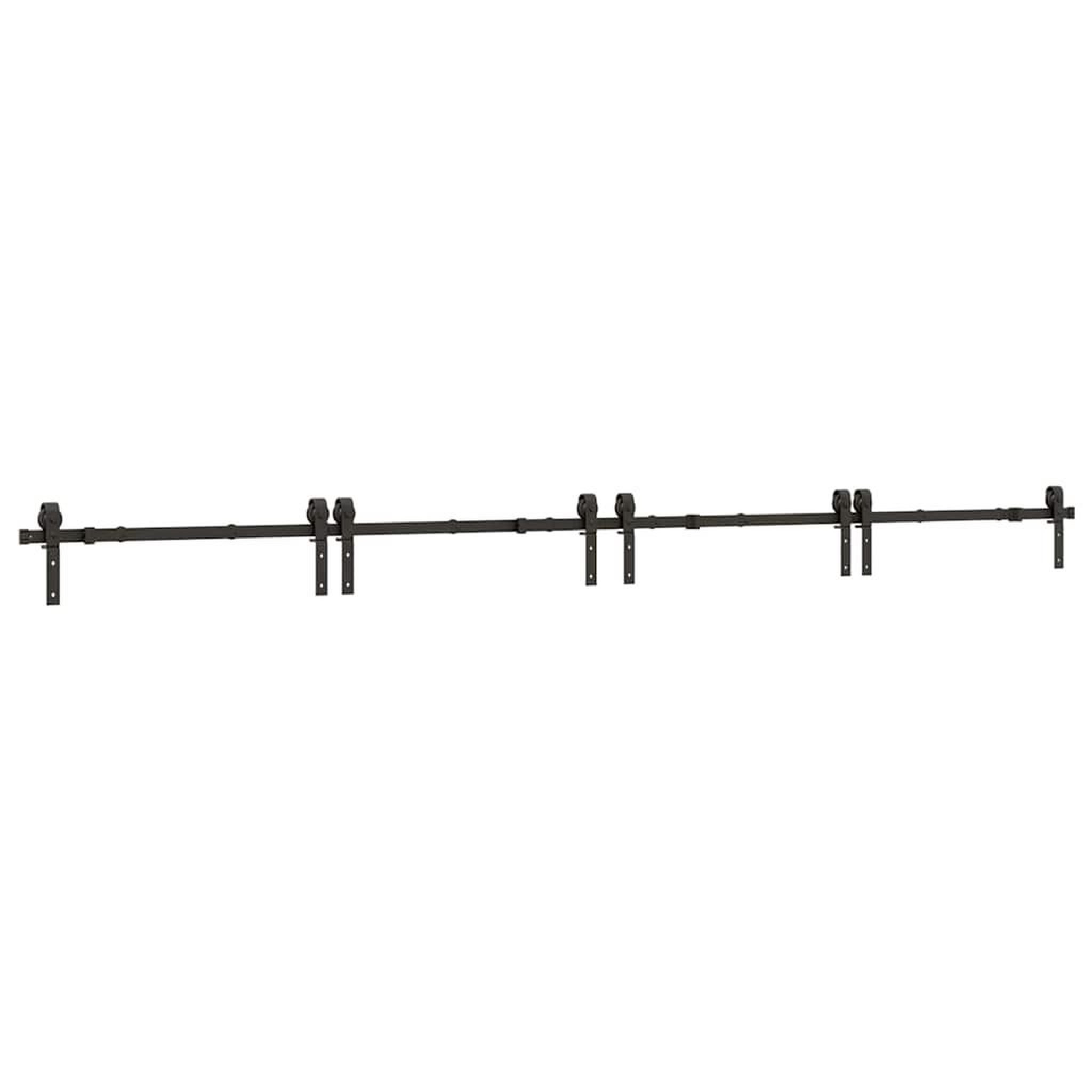 Voir la diapositive 2 : VIDAXL Kit de quincaillerie de porte coulissante 400 cm acier noir