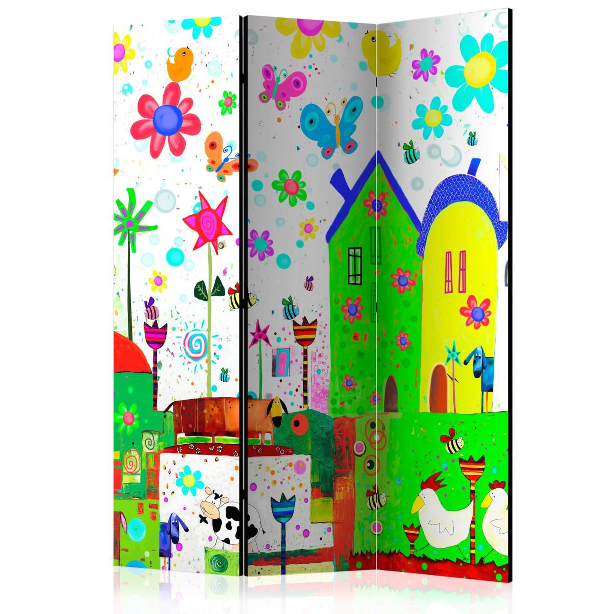 Paris Prix Paravent 3 volets  happy farm  135x172cm
