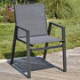 Voir la diapositive 6 : Paris Prix Lot de 2 Fauteuils de Jardin Empilables  Floride  86cm Gris Anthracite