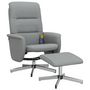 Voir la diapositive 2 : VIDAXL Fauteuil inclinable de massage et repose-pied gris clair tissu