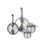 ELO Ensemble de 2 Poêles de cuisson 24 et 28 cm et 2 faitouts 14 et 16 cm Elo Profi Brillant