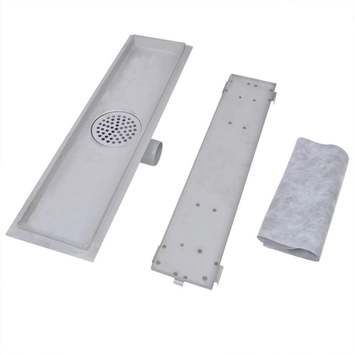 VIDAXL Drain de douche lineaire 2 pcs 530 x 140 mm Acier inoxydable