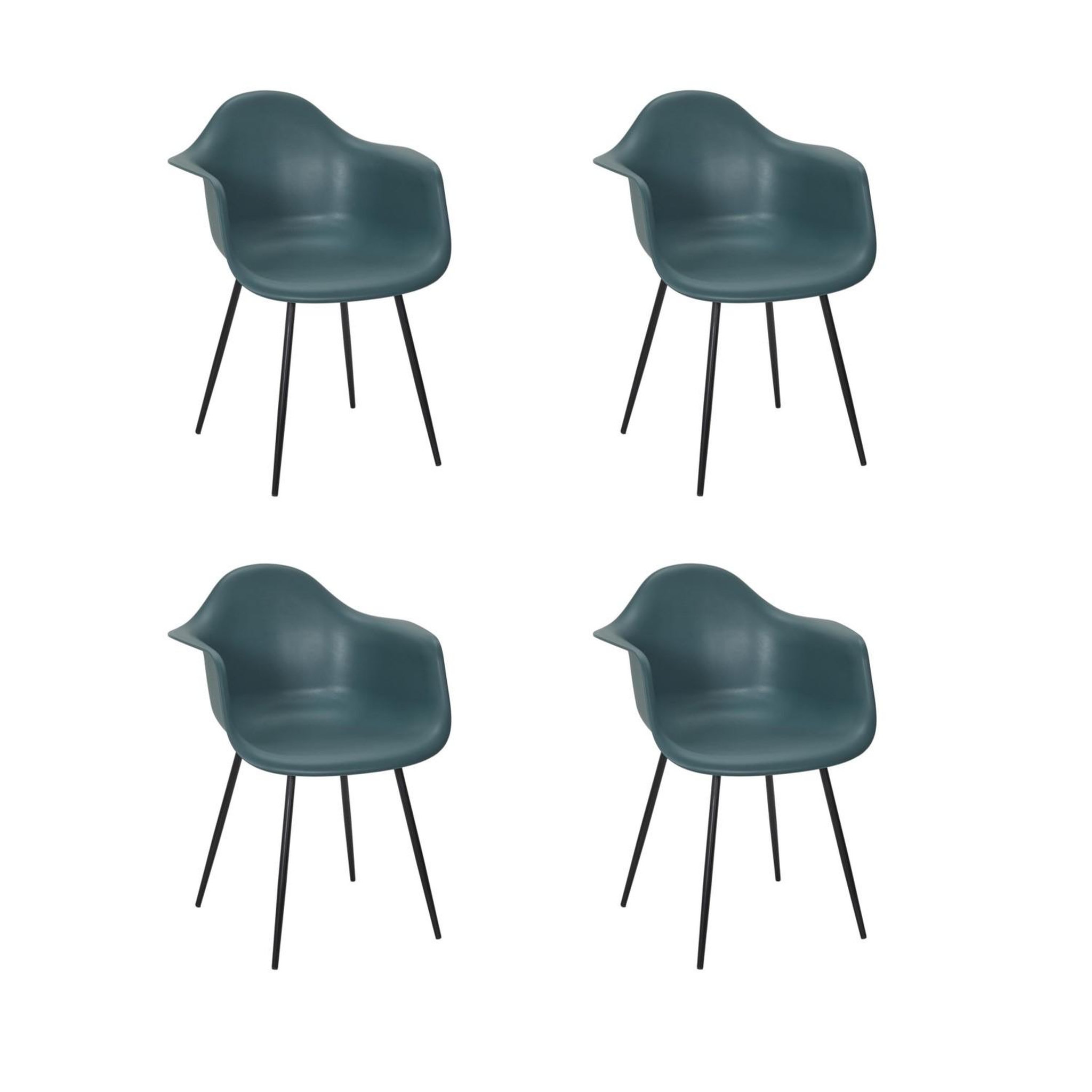 Voir la diapositive 1 : TOILINUX Lot de 4 fauteuils GUSTAV