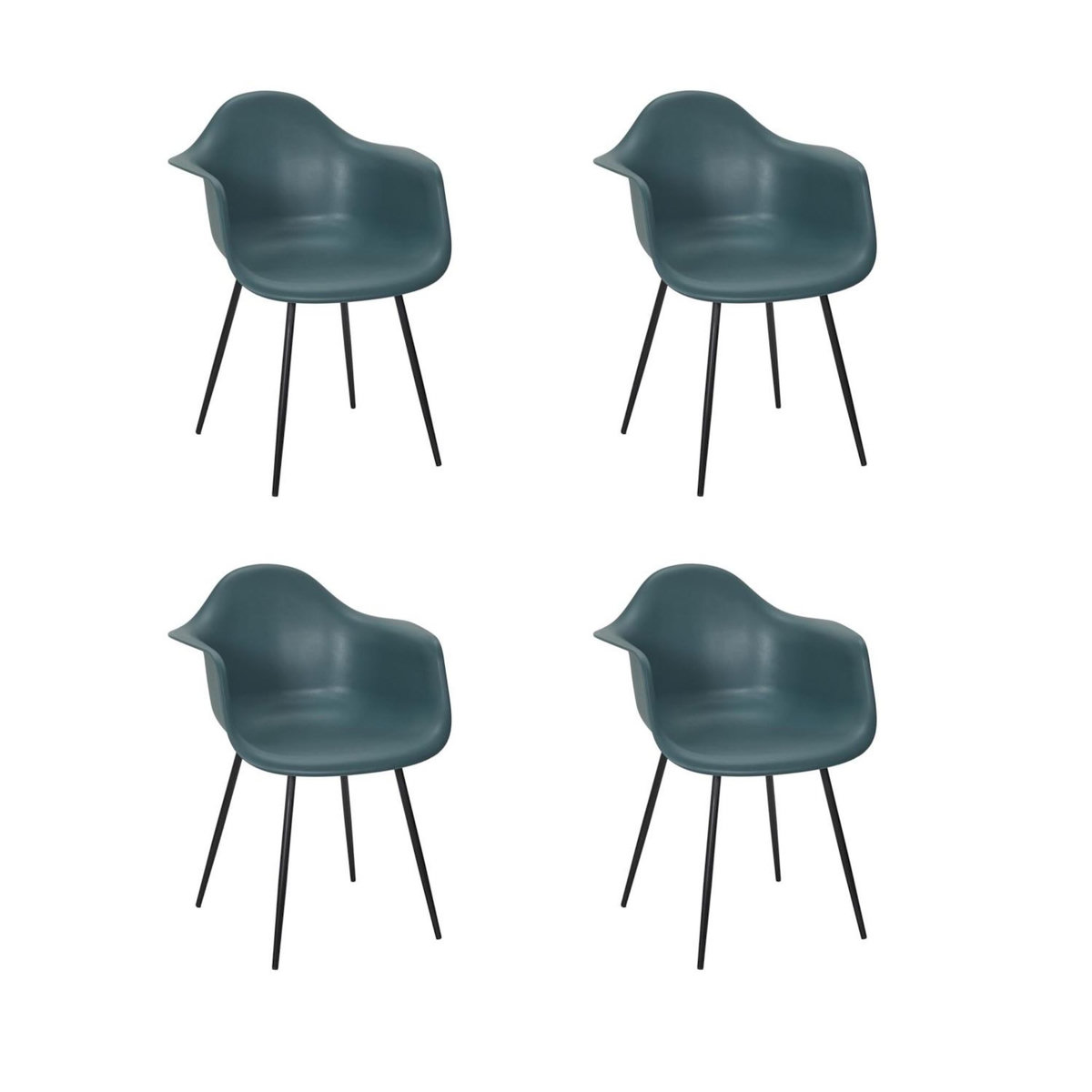TOILINUX Lot de 4 fauteuils GUSTAV