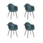 Voir la diapositive 1 : TOILINUX Lot de 4 fauteuils GUSTAV