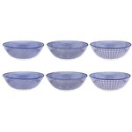 BJORN Bol PATTERN Ø21cm - 6 pièces - Dark blue