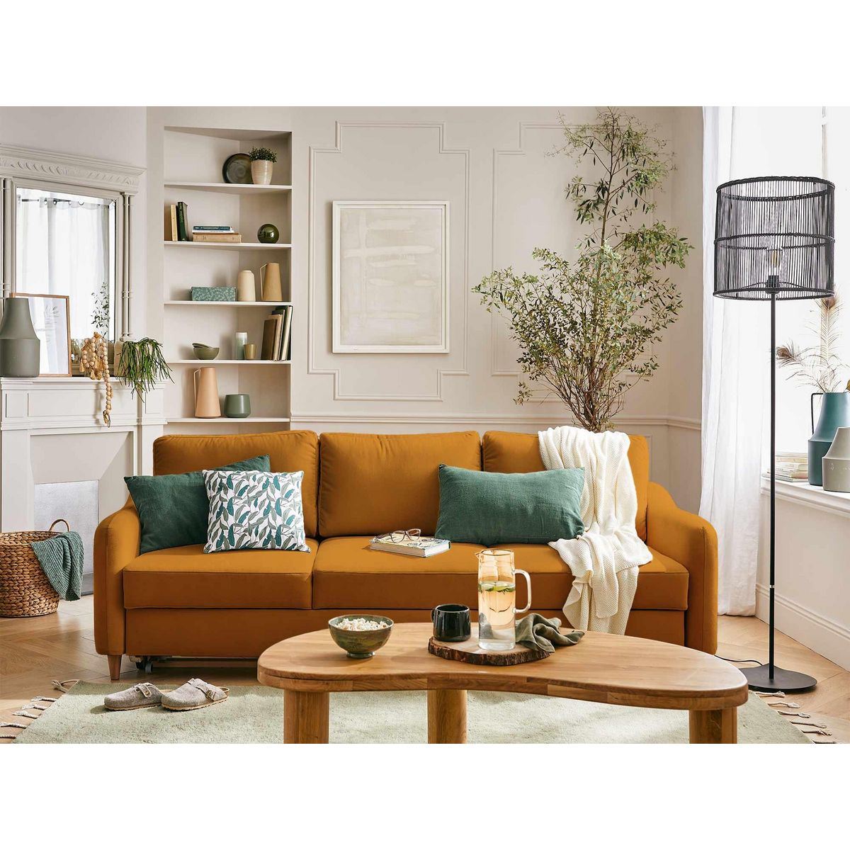 LISA DESIGN Will - canapé 3 places - convertible - en tissu