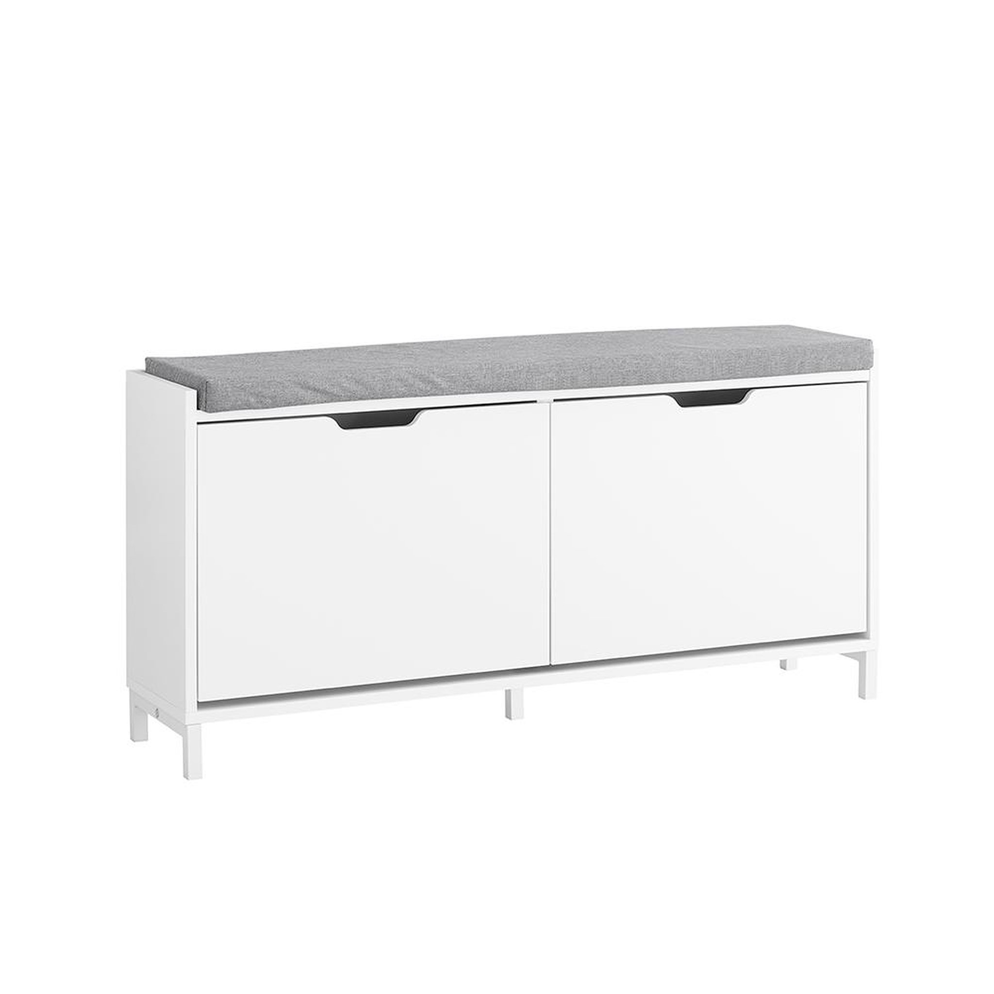 SOBUY SoBuy - Banc de rangement à chaussures avec deux portes - Blanc - 105x24x52cm - FSR151-L-W