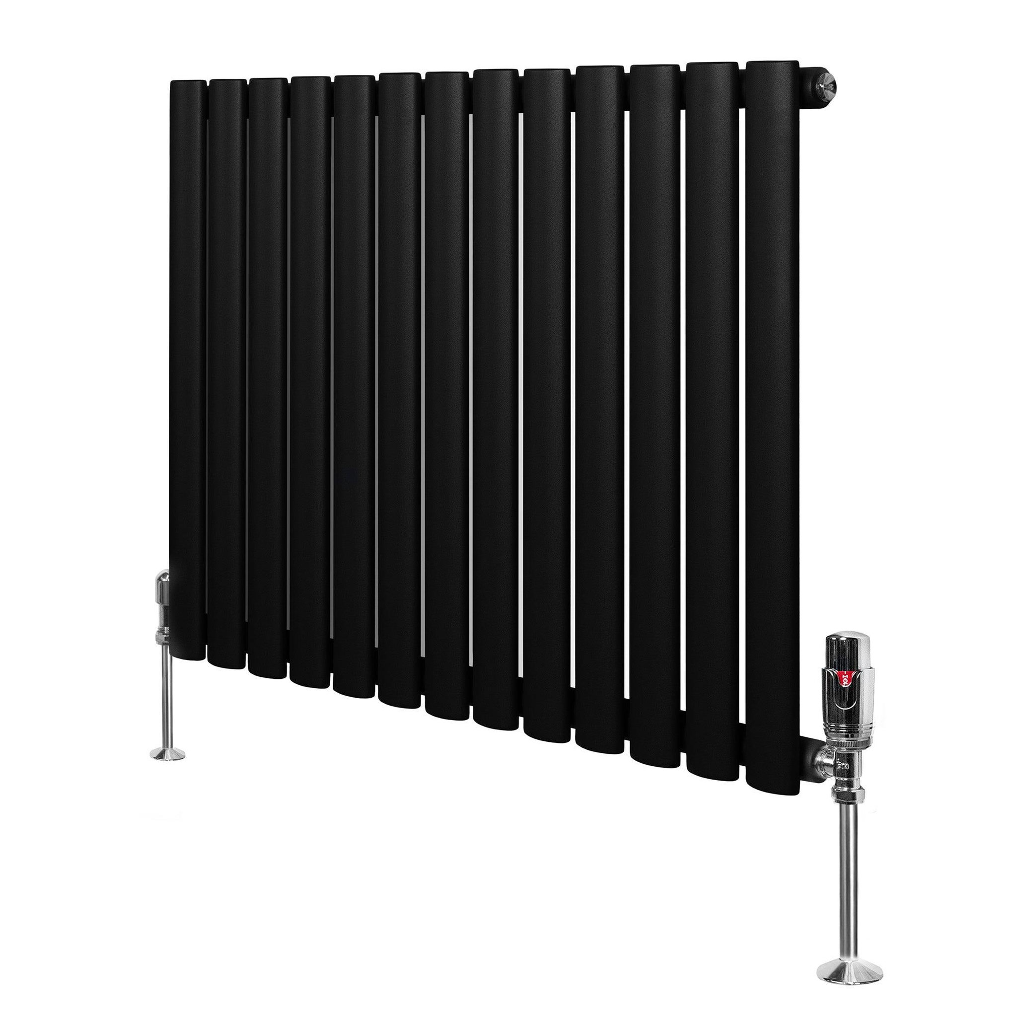 Voir la diapositive 1 : MONSTERSHOP Radiateur à colonnes ovales & vannes, 1 panneau - 600 x 780 mm