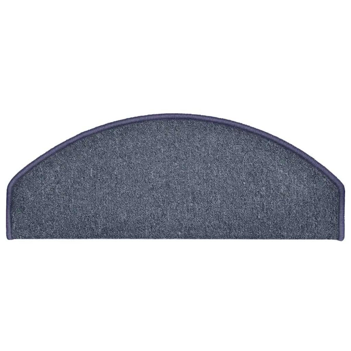 VIDAXL Tapis d'escalier 30 pcs gris fonce et bleu 65x24x4 cm