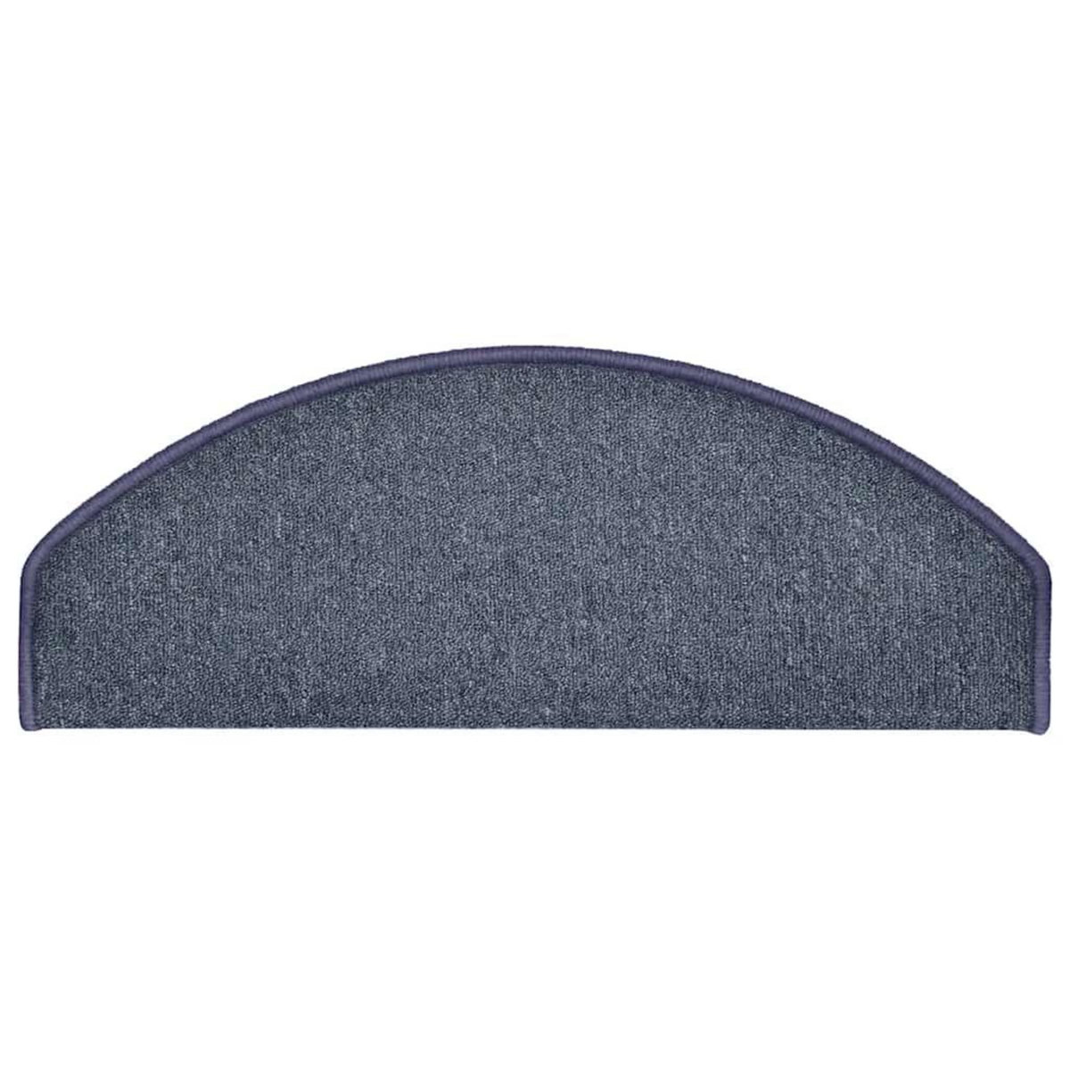 VIDAXL Tapis d'escalier 30 pcs gris fonce et bleu 65x24x4 cm