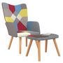 Voir la diapositive 2 : VIDAXL Chaise de relaxation avec repose-pied Patchwork Tissu