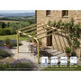Voir la diapositive 1 : JARDIDECO Pergola adossée en bois massif Narbonne 300 x 300 cm - Maderland