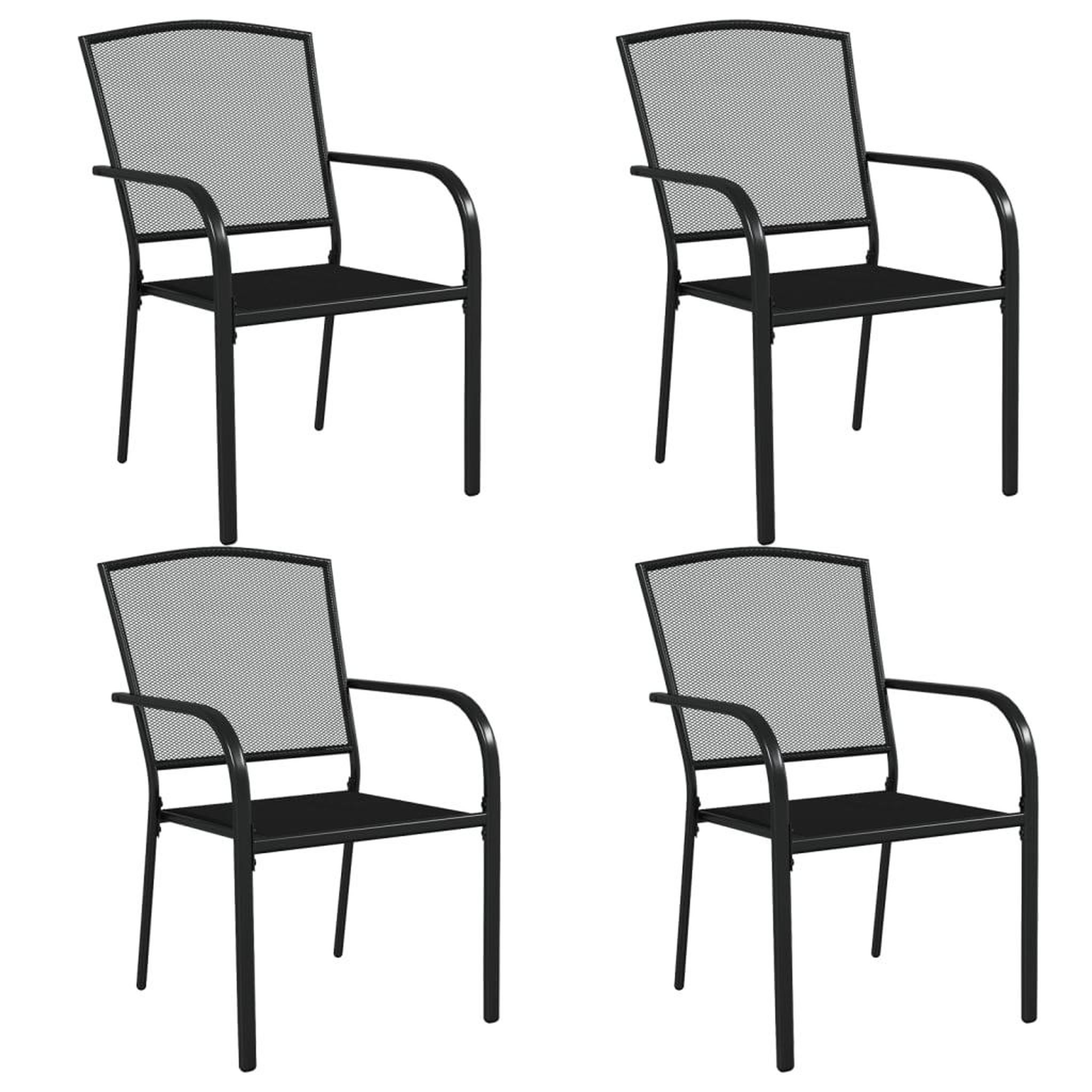 Voir la diapositive 4 : VIDAXL Ensemble a manger de jardin 5 pcs anthracite acier