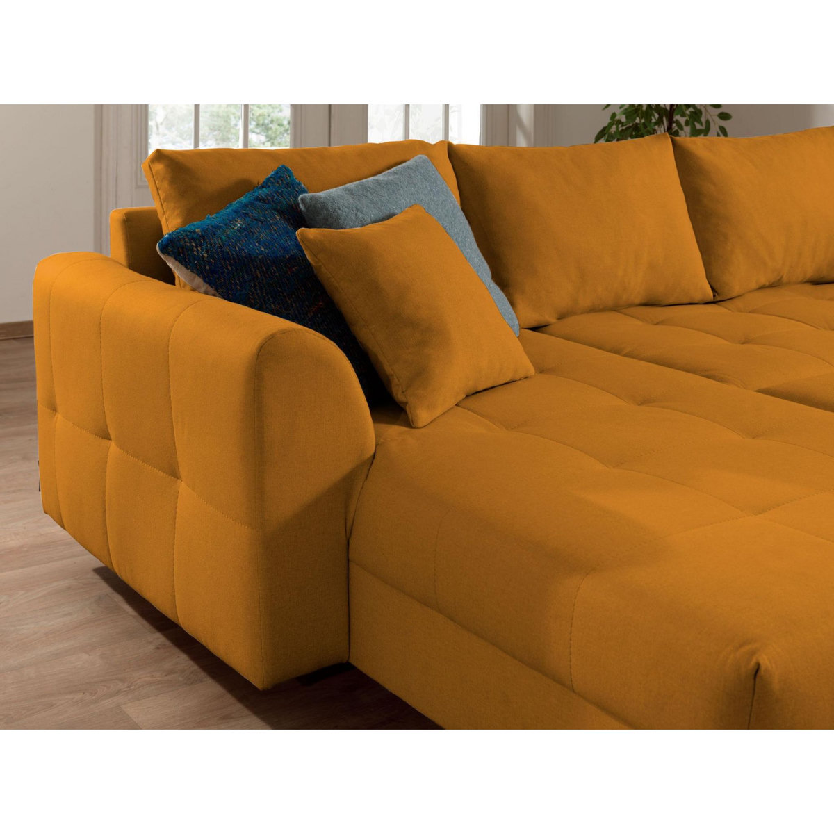 LISA DESIGN Rune - canapé panoramique - 7 places - style scandinave - droit