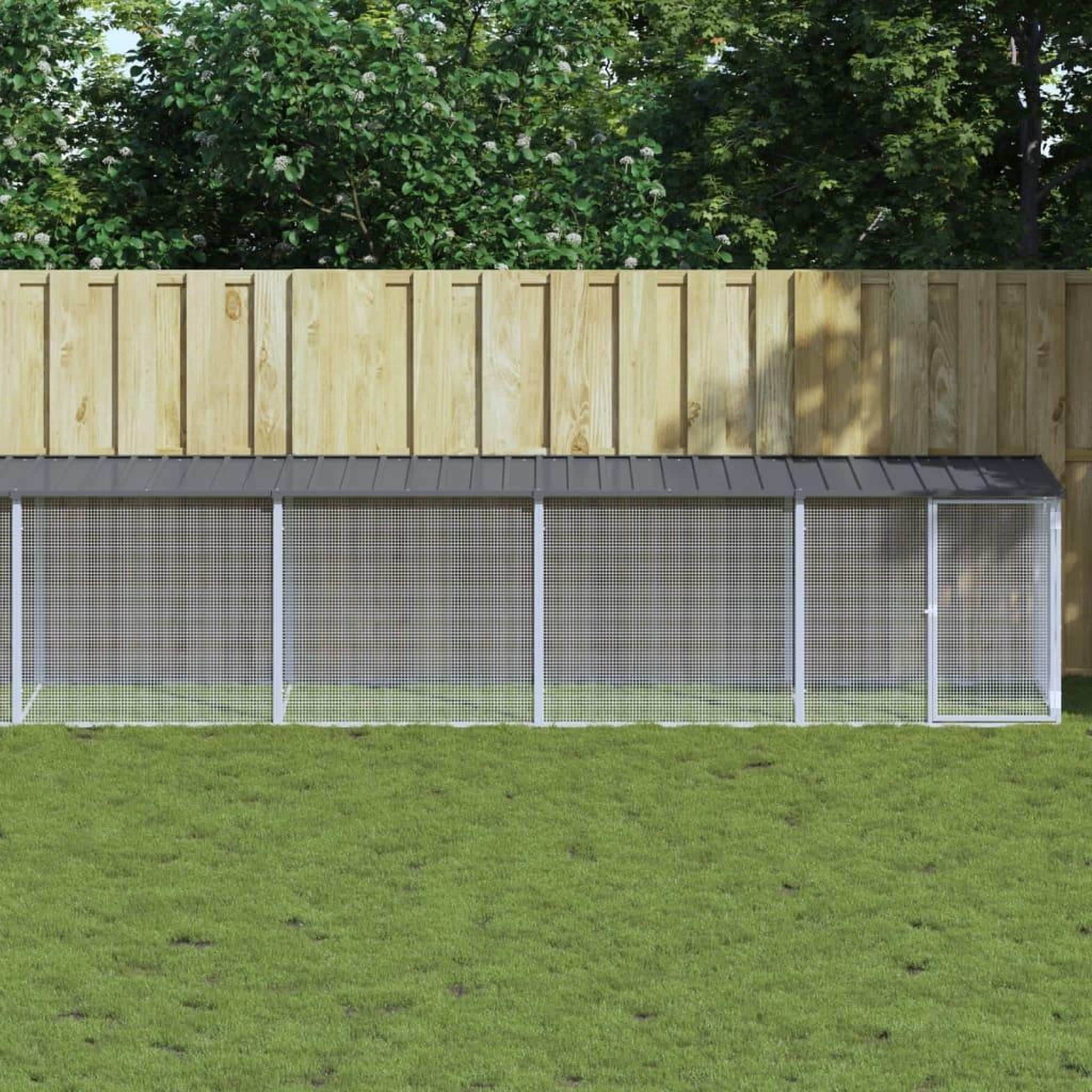 VIDAXL Poulailler avec toit anthracite 1003x98x90 cm acier galvanise