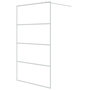 Voir la diapositive 2 : VIDAXL Paroi de douche Blanc 115x195 cm Verre ESG transparent
