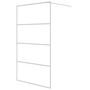 Voir la diapositive 2 : VIDAXL Paroi de douche Blanc 115x195 cm Verre ESG transparent